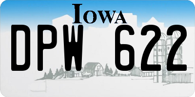 IA license plate DPW622