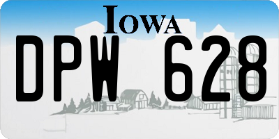 IA license plate DPW628