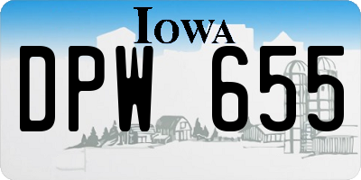 IA license plate DPW655