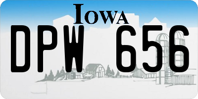 IA license plate DPW656
