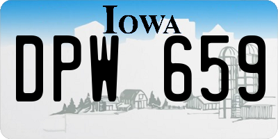 IA license plate DPW659