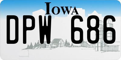 IA license plate DPW686