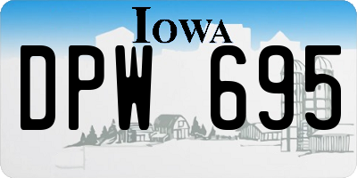 IA license plate DPW695