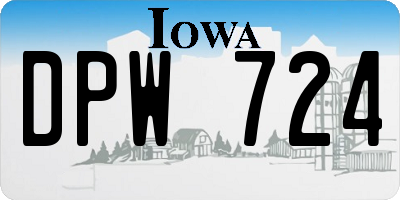 IA license plate DPW724