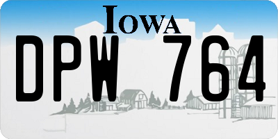 IA license plate DPW764