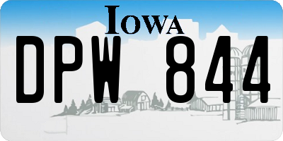 IA license plate DPW844