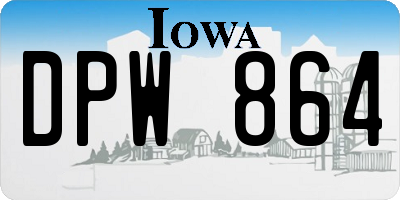 IA license plate DPW864