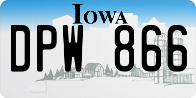 IA license plate DPW866