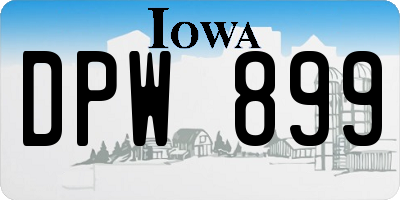 IA license plate DPW899