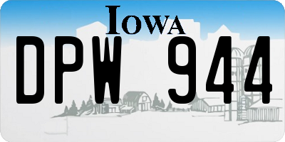 IA license plate DPW944