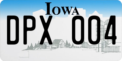 IA license plate DPX004