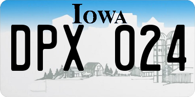 IA license plate DPX024