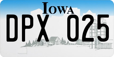 IA license plate DPX025
