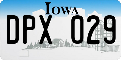 IA license plate DPX029