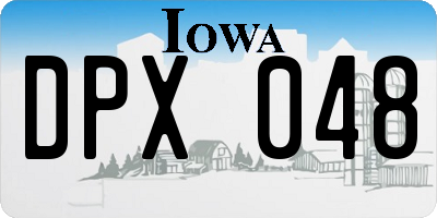 IA license plate DPX048
