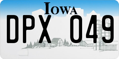 IA license plate DPX049