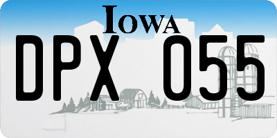 IA license plate DPX055