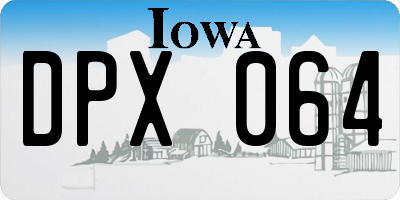IA license plate DPX064