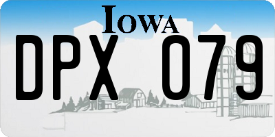IA license plate DPX079