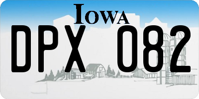 IA license plate DPX082