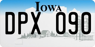 IA license plate DPX090