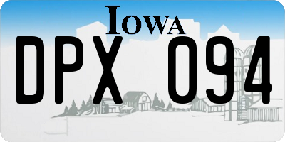 IA license plate DPX094