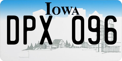 IA license plate DPX096
