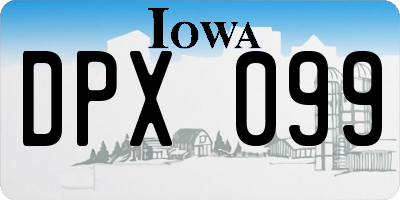 IA license plate DPX099