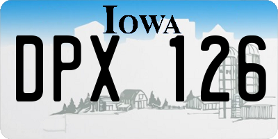 IA license plate DPX126