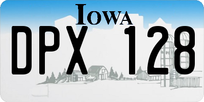 IA license plate DPX128
