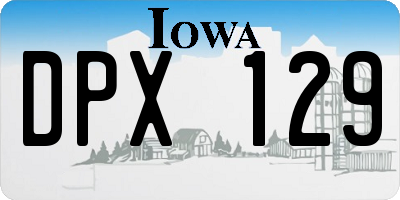 IA license plate DPX129