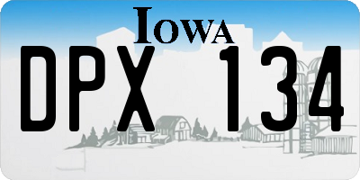 IA license plate DPX134