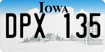 IA license plate DPX135