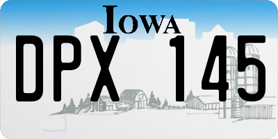 IA license plate DPX145