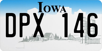 IA license plate DPX146