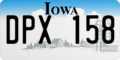 IA license plate DPX158
