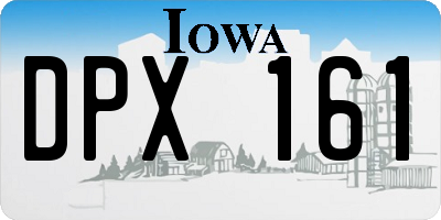 IA license plate DPX161