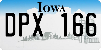 IA license plate DPX166