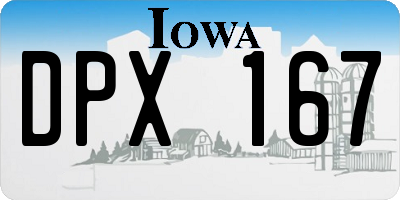 IA license plate DPX167
