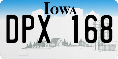 IA license plate DPX168