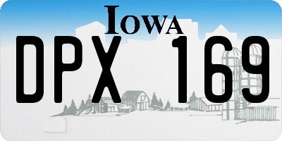 IA license plate DPX169