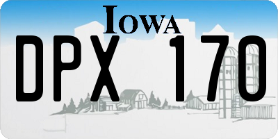 IA license plate DPX170