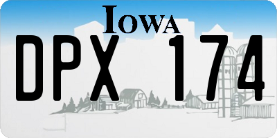 IA license plate DPX174