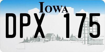 IA license plate DPX175