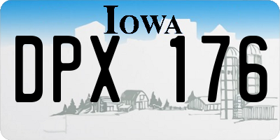 IA license plate DPX176