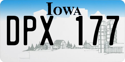 IA license plate DPX177