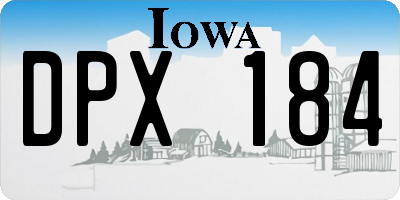 IA license plate DPX184