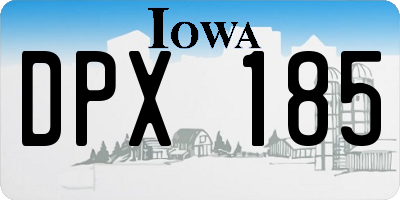 IA license plate DPX185