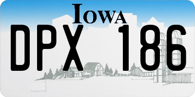 IA license plate DPX186