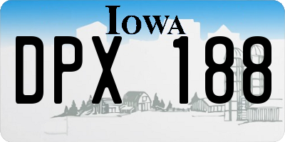 IA license plate DPX188